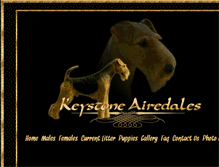 Tablet Screenshot of keystoneairedales.com